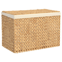 vidaXL Laundry Basket with 3 Sections - Water Hyacinth | Ample Space, Rustic Charm, Durable Material