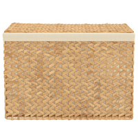 vidaXL Laundry Basket with 3 Sections - Water Hyacinth | Ample Space, Rustic Charm, Durable Material