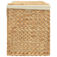 vidaXL Laundry Basket with 3 Sections - Water Hyacinth | Ample Space, Rustic Charm, Durable Material