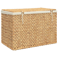 vidaXL Laundry Basket with 3 Sections - Water Hyacinth | Ample Space, Rustic Charm, Durable Material