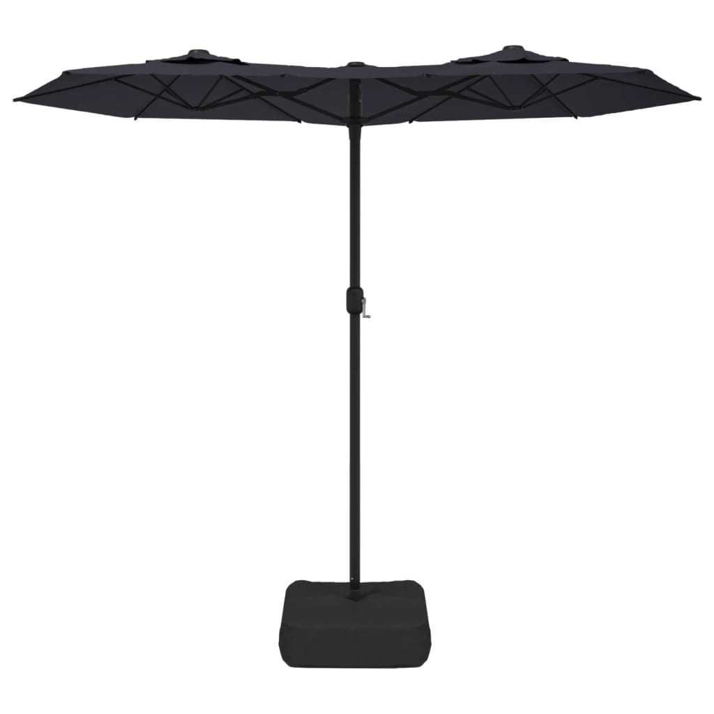 Double-Head Parasol Black 316x240 cm - Protect Yourself from the Sun's Harmful UV Rays