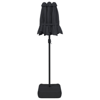 Double-Head Parasol Black 316x240 cm - Protect Yourself from the Sun's Harmful UV Rays