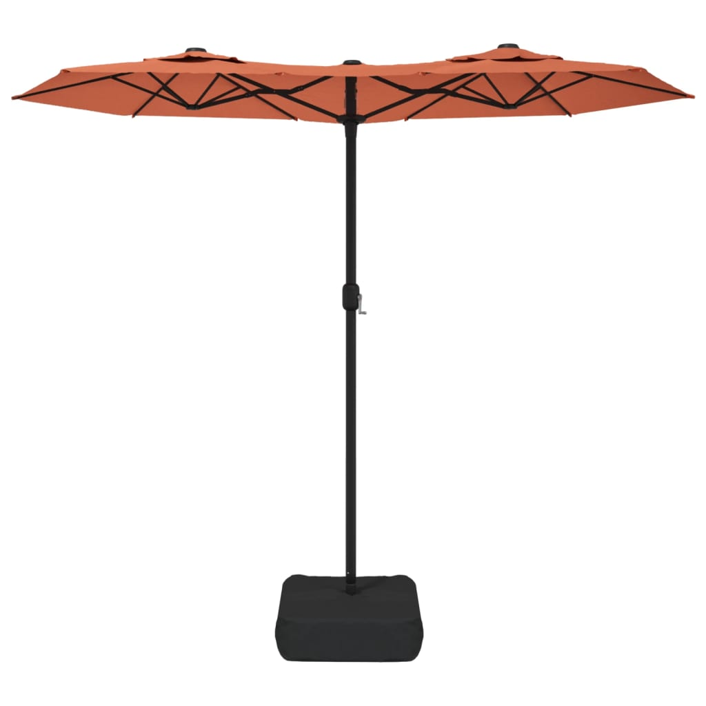 Double-Head Parasol Terracotta 316x240 cm - UV-Protective Garden Umbrella