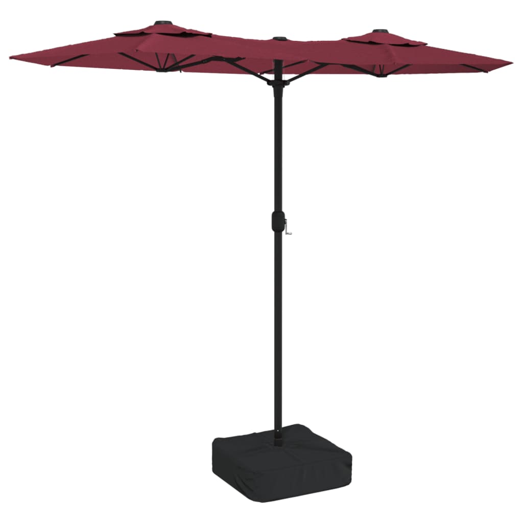 Double-Head Parasol Bordeaux Red - Protect Yourself from the Sun's Harmful UV Rays