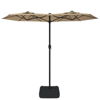 Double-Head Parasol Taupe 316x240 cm - Create Shade and Stay Protected