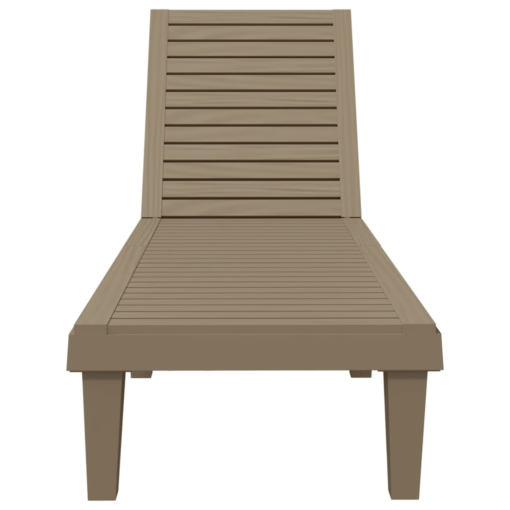 Sun Loungers 2 pcs Light Brown 155x58x83 cm Polypropylene - Relax in Style and Comfort