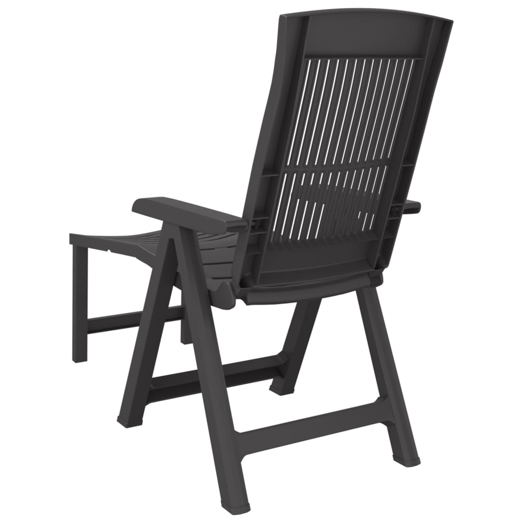 Sun Lounger Anthracite Plastic | Outdoor Garden Patio Furniture