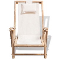 Outdoor Deck Chair Bamboo - Weather-Resistant and Durable