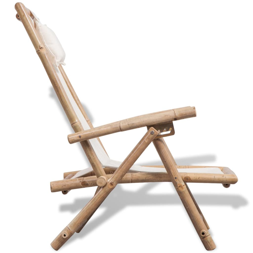 Outdoor Deck Chair Bamboo - Weather-Resistant and Durable