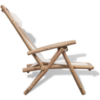 Outdoor Deck Chair Bamboo - Weather-Resistant and Durable