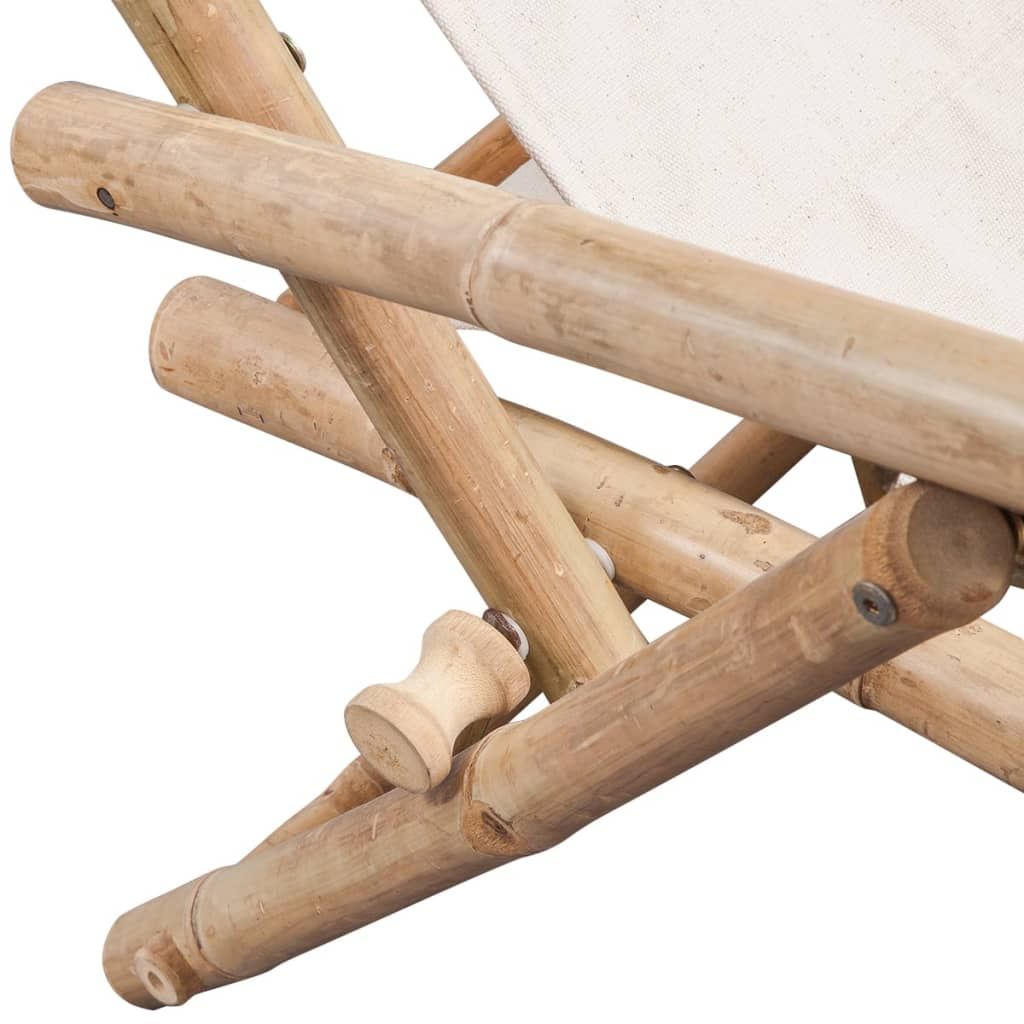 Outdoor Deck Chair Bamboo - Weather-Resistant and Durable