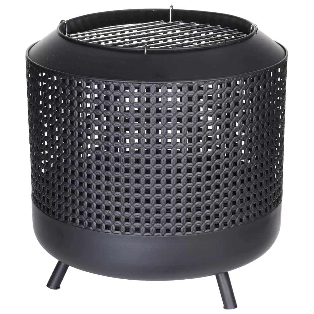 ProGarden Fire Basket With BBQ Grid - Outdoor Fireplace for Warm Evenings