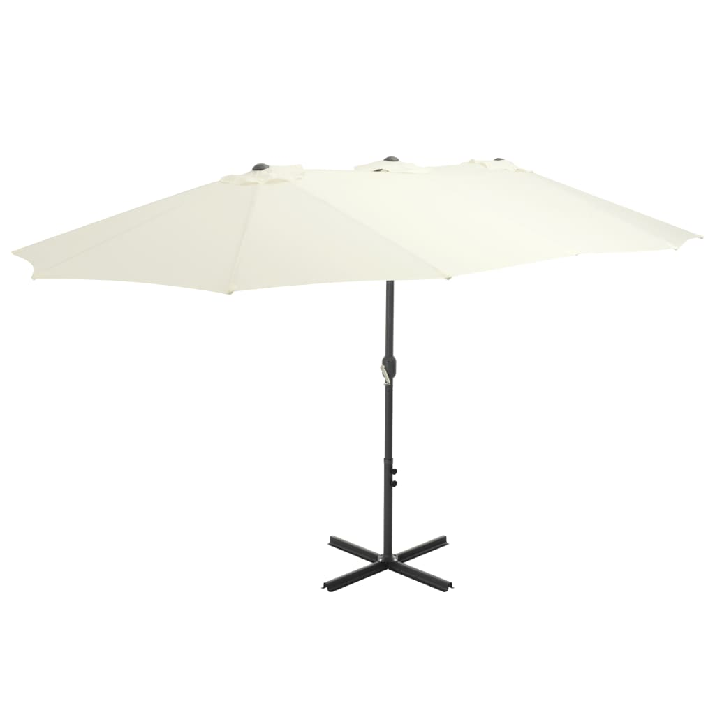 Outdoor Parasol with Aluminium Pole 460x270 cm Sand