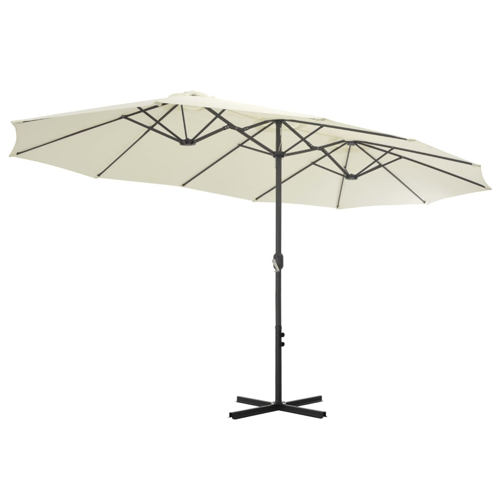 Outdoor Parasol with Aluminium Pole 460x270 cm Sand