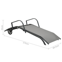 Sun Loungers 2 pcs with Table Textilene and Steel - Relax in Style