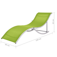 Folding Sun Loungers 2 pcs Green Textilene - Comfortable and Durable Outdoor Loungers