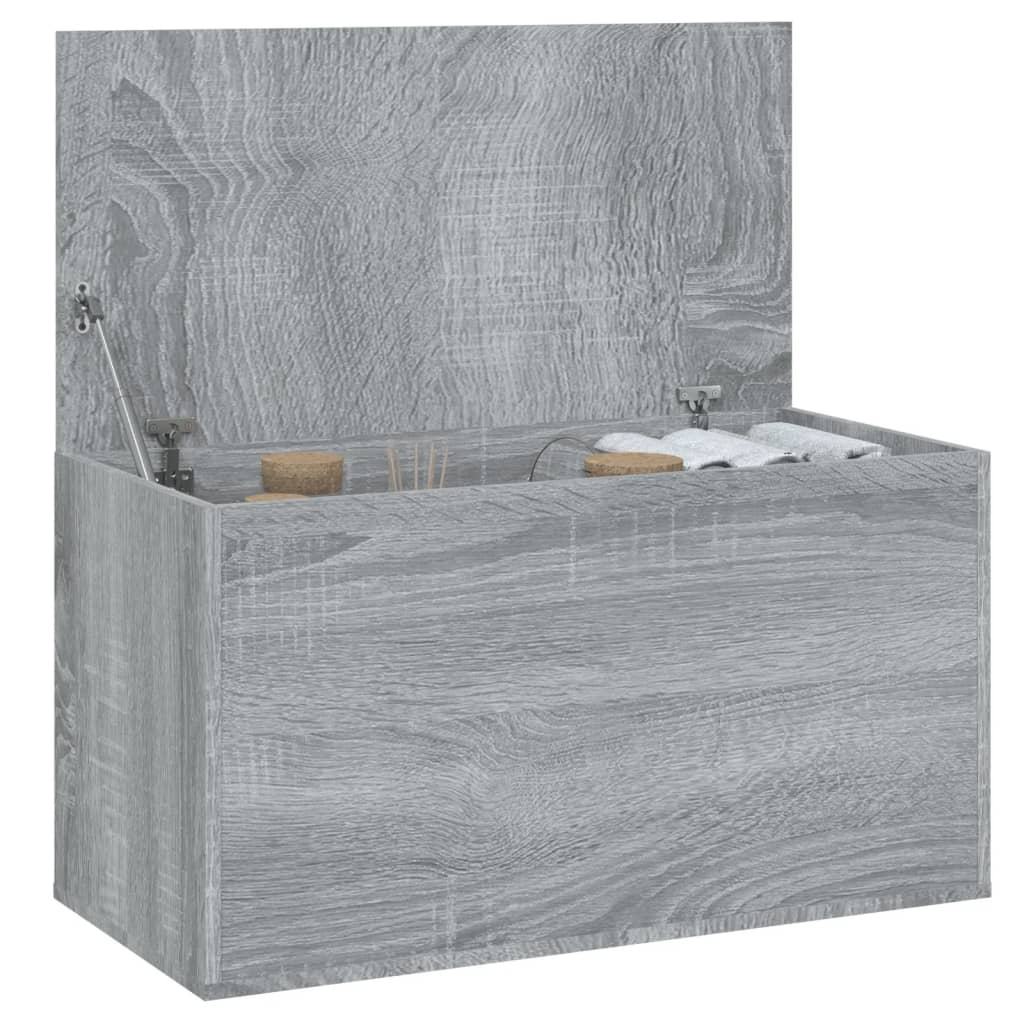 Storage Chest Grey Sonoma 84x42x46 cm Engineered Wood - Ample Storage Space, Multifunctional Use, Easy-to-Clean Material