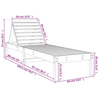 Sun Loungers 2 pcs 199.5x60x74 cm Solid Wood Douglas - Outdoor Furniture for Relaxation and Comfort