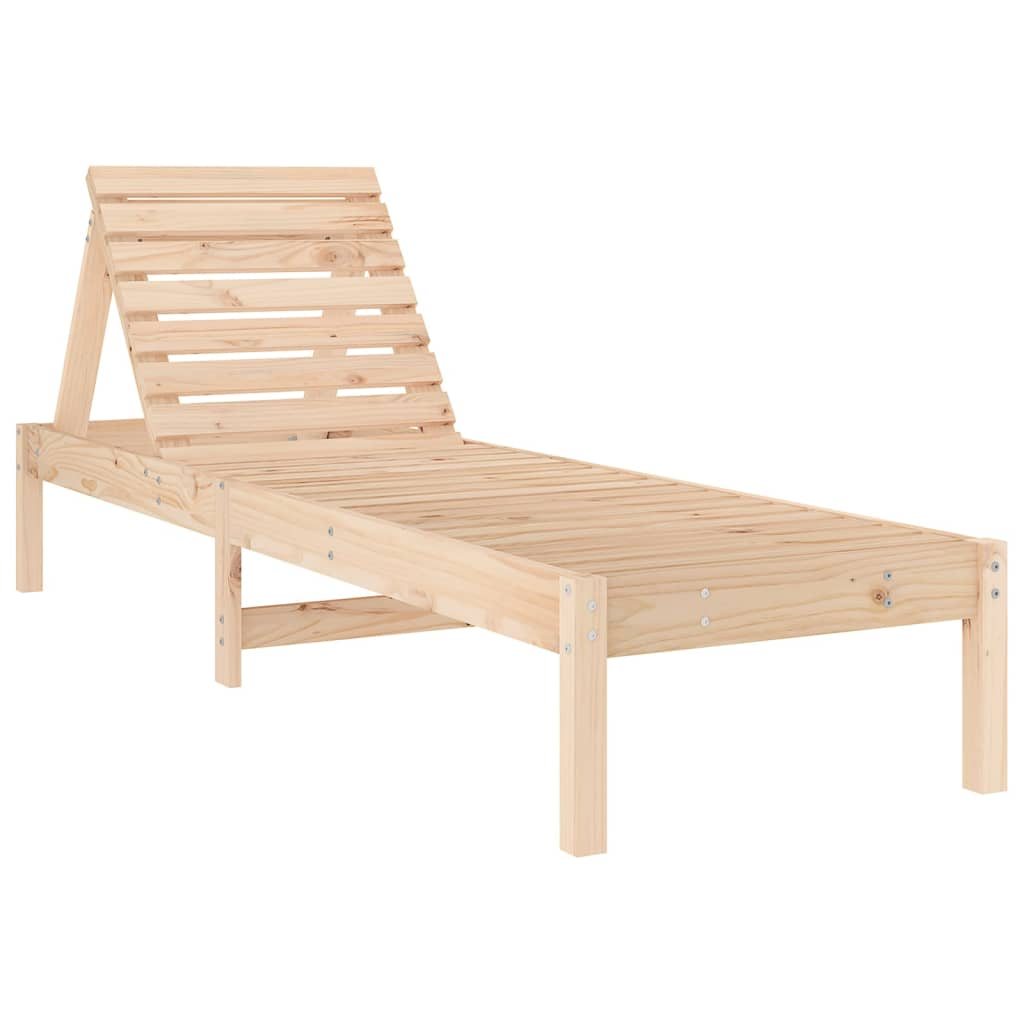 Sun Loungers 2 pcs 199.5x60x74 cm Solid Wood Pine - Relax in Style