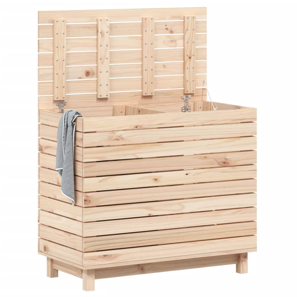 vidaXL Laundry Basket 88.5x44x76 cm Solid Wood Pine - Convenient and Stylish Storage Solution