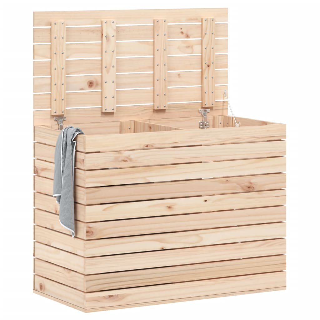 vidaXL Laundry Basket 88.5x44x66 cm Solid Wood Pine - Convenient Storage Solution for Your Laundry