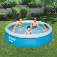 Bestway Fast Set Inflatable Swimming Pool Round 305x76 cm - Enjoy Summer Fun with Family and Friends