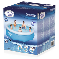 Bestway Fast Set Inflatable Swimming Pool Round 305x76 cm - Enjoy Summer Fun with Family and Friends