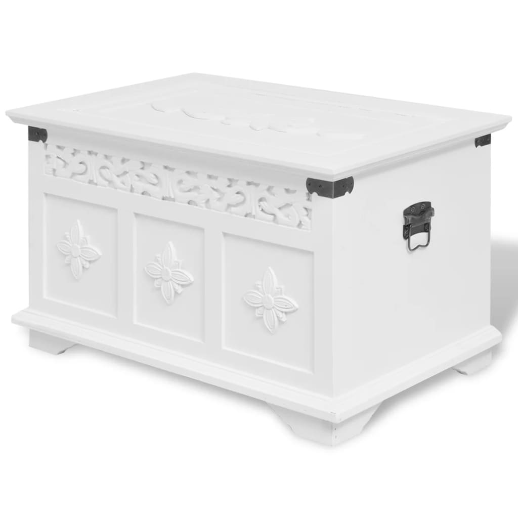 Two Piece Storage Chest Set White - Elegant and Spacious Storage Solution