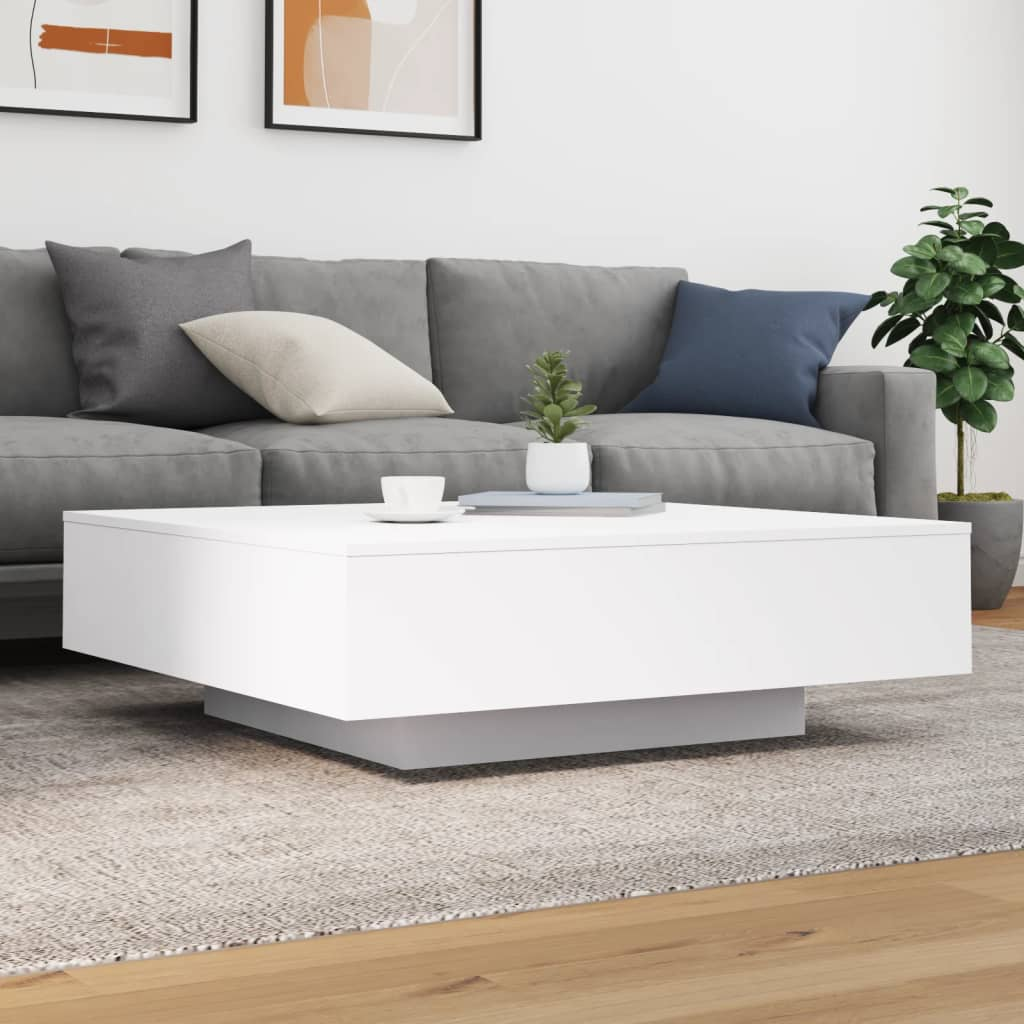 Coffee Table White 100x100x31 cm | Engineered Wood | Modern Design