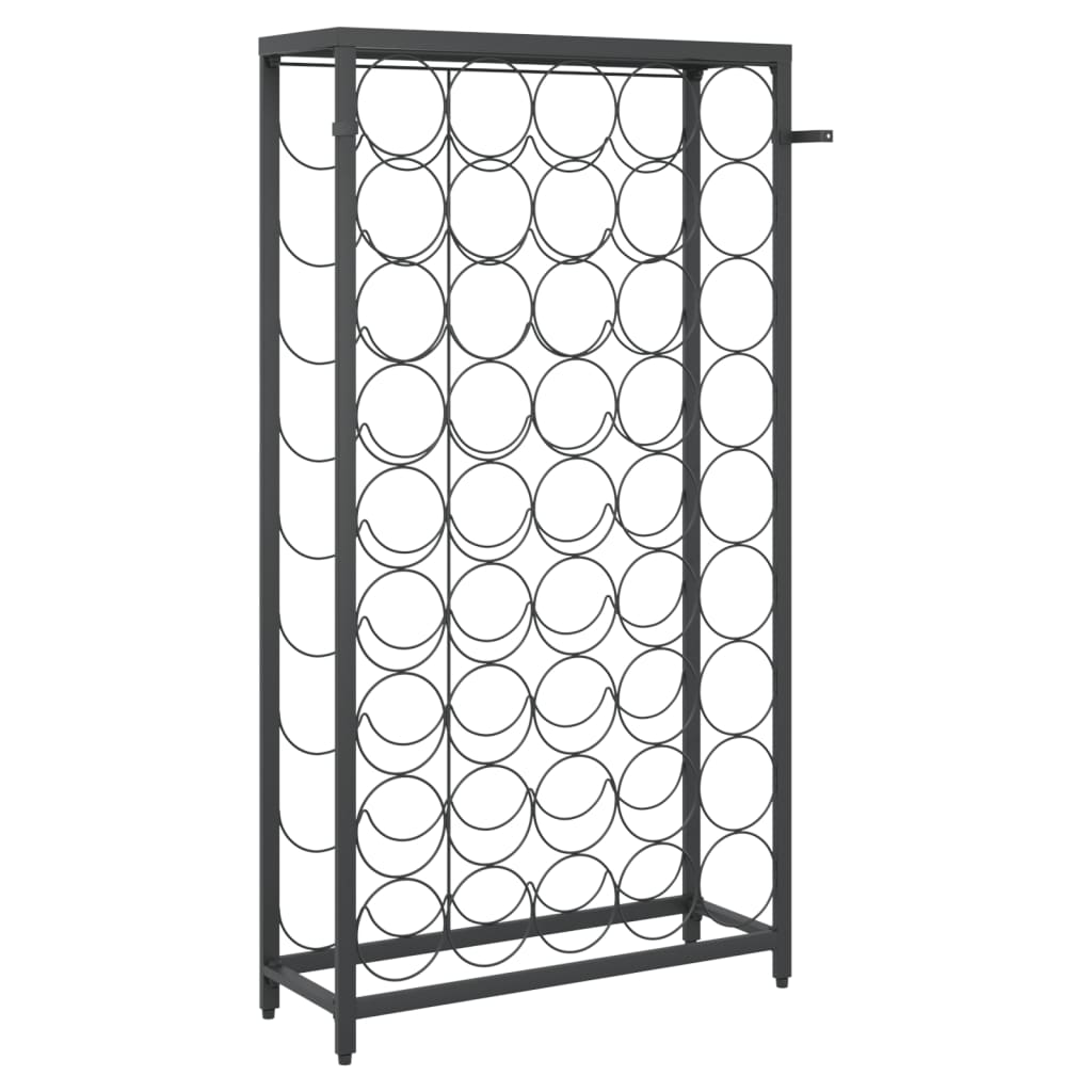 Wine Rack for 45 Bottles Black | 54x18x100 cm | Wrought Iron