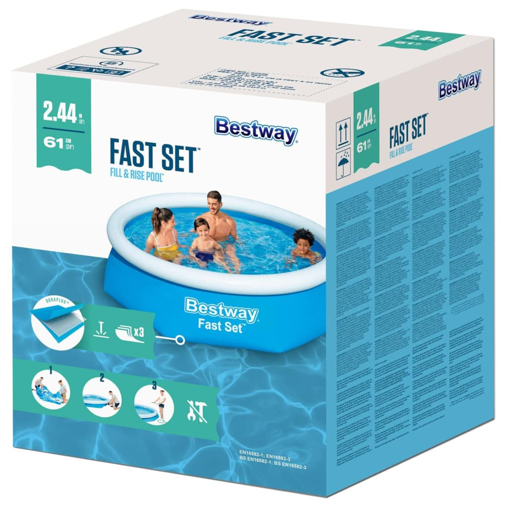 Bestway Fast Set Inflatable Swimming Pool - Enjoy Fun in the Sun with Family and Friends