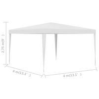 vidaXL Party Tent 4x4 m White - Durable and Weather-Resistant Outdoor Canopy