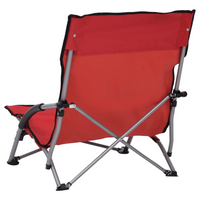 Folding Beach Chairs 2 pcs - Red Fabric | Comfortable & Sturdy