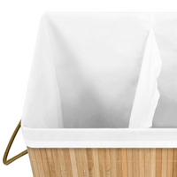 vidaXL Bamboo Laundry Basket 72 L - Stylish and Functional Storage Solution