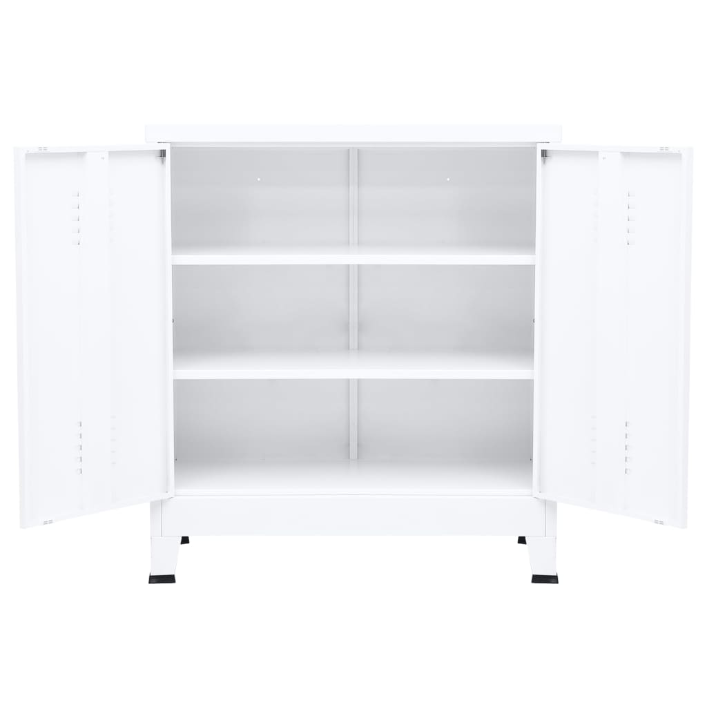 Industrial Storage Chest White Steel - Durable and Stylish Storage Solution