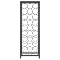 Wine Rack for 27 Bottles Black 34x18x100 cm Wrought Iron