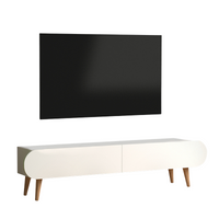 TV Stand SMILE White 120x30x40cm - Stylish and Durable Entertainment Center