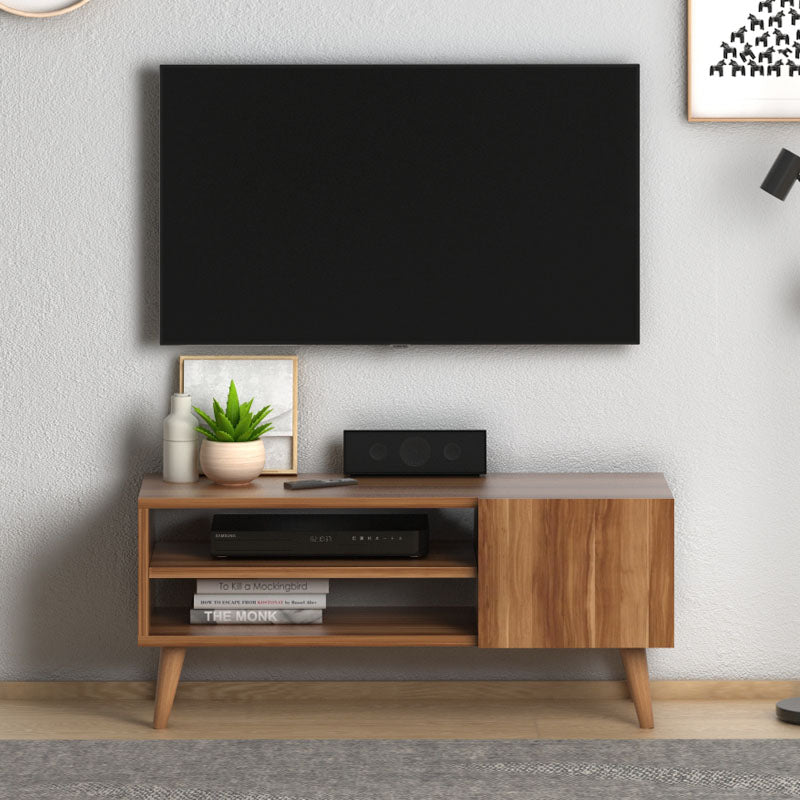 TV Stand CASSANDRA Walnut - Stylish and Functional TV Stand