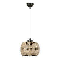 E27 Rattan Hanging Lamp ANDORRA Natural - Illuminate Your Space with Style