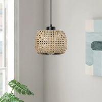 E27 Rattan Hanging Lamp ANDORRA Natural - Illuminate Your Space with Style