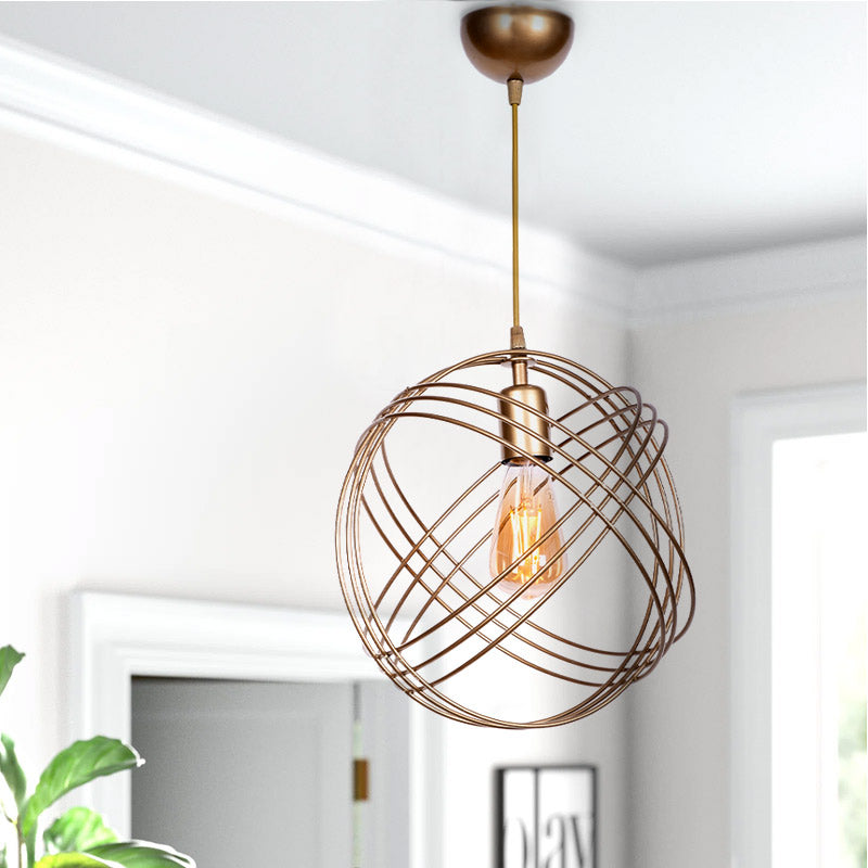 Illuminate Your Space with the Stylish Hanging Lamp GLOBE Gold