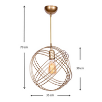 Illuminate Your Space with the Stylish Hanging Lamp GLOBE Gold