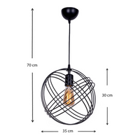 Hanging Lamp GLOBE Black - Stylish and Versatile Lighting Fixture