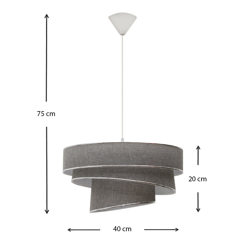 Hanging Lamp SILVIA Grey - Illuminate Your Space with Style