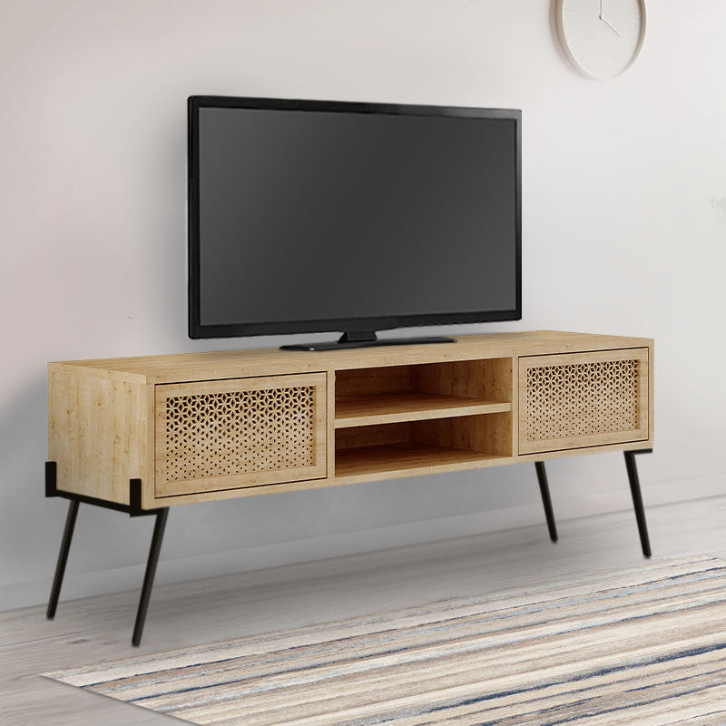 TV Stand CARRO Natural Beech - Oak, 140x35x50cm - Stylish and Functional | Your Home Furniture