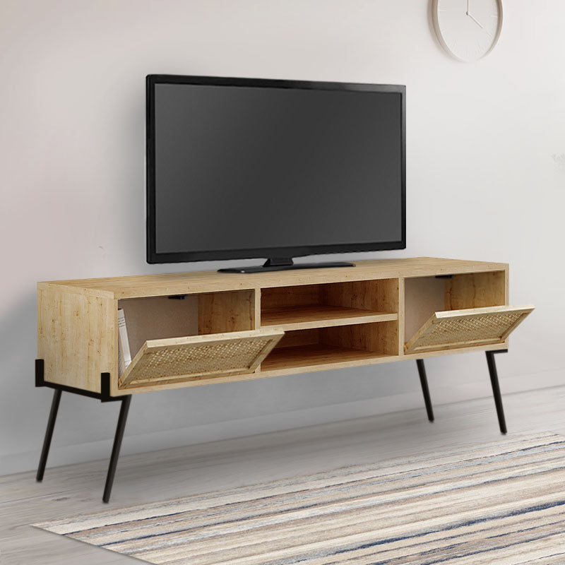 TV Stand CARRO Natural Beech - Oak, 140x35x50cm - Stylish and Functional | Your Home Furniture