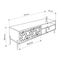 TV Stand LUMIA White 170x45x48,6cm - Stylish and Functional TV Stand