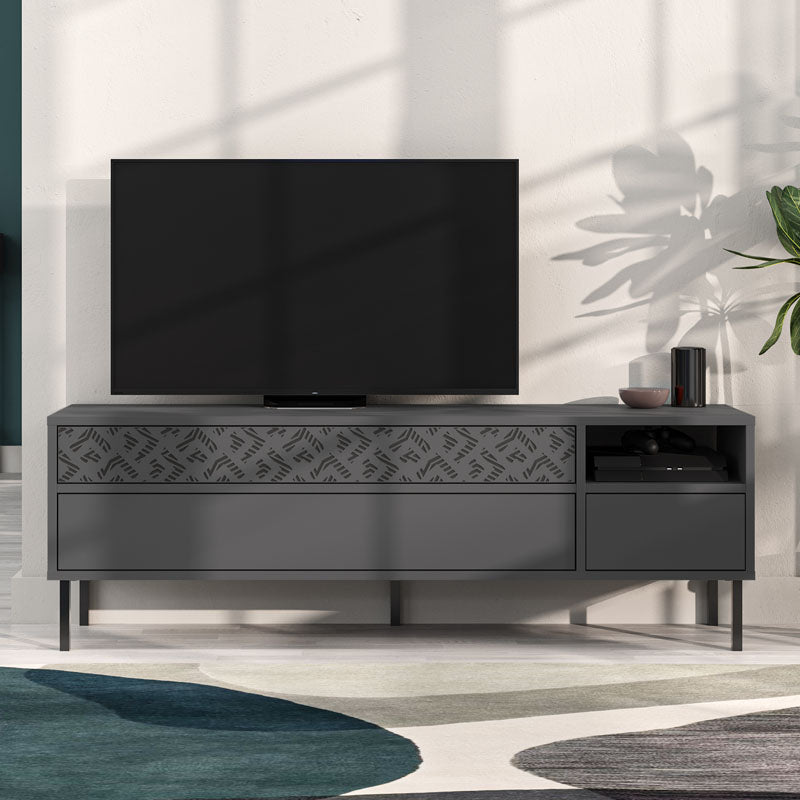 TV Stand MUSTER Anthracite 144,6x35,6x48,4cm - High Quality & Stylish Design