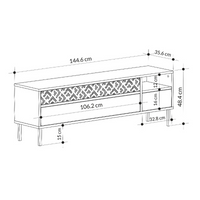 TV Stand MUSTER Anthracite 144,6x35,6x48,4cm - High Quality & Stylish Design