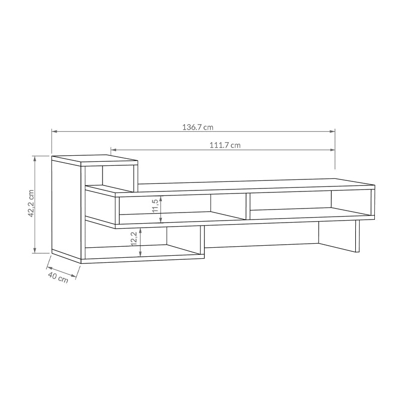 TV Stand LANDAU Oak - Stylish and Durable | Free Shipping